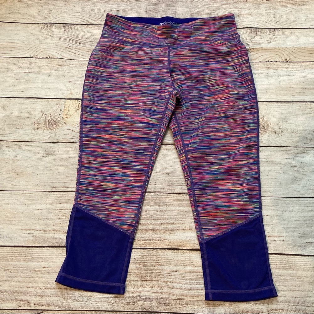 Ideology Athletic Workout Capri Leggings Women’s Medium Multi Color Purple